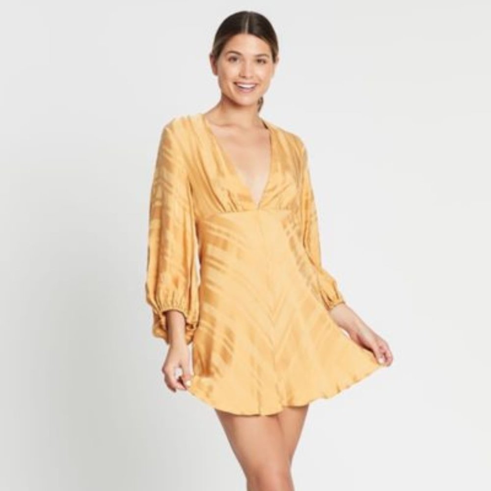 Shona Joy - Daisy Balloon Sleeve Mini Dress